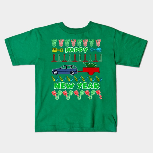 Merry chrismas, car guy, car enthusiast merry chrismas (e46 m3 e91) Kids T-Shirt by CarEnthusast